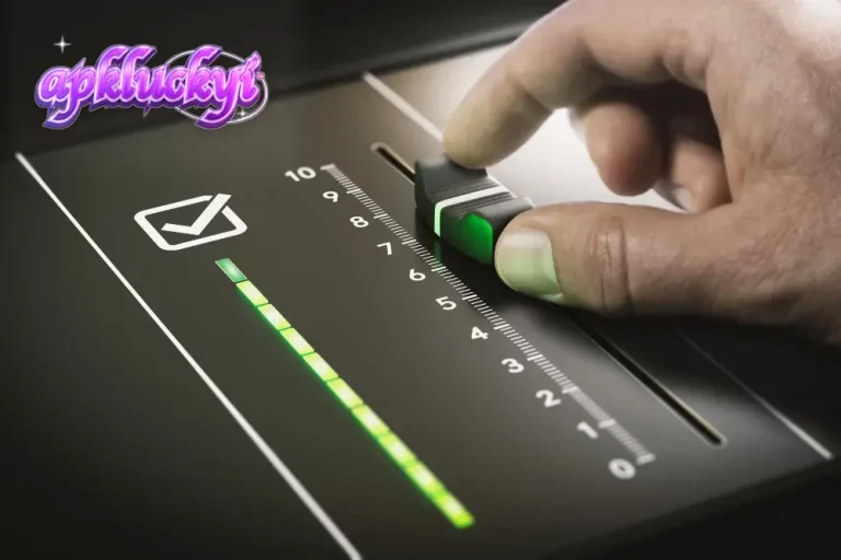 Tampilan visual modern dari antarmuka permainan slot digital